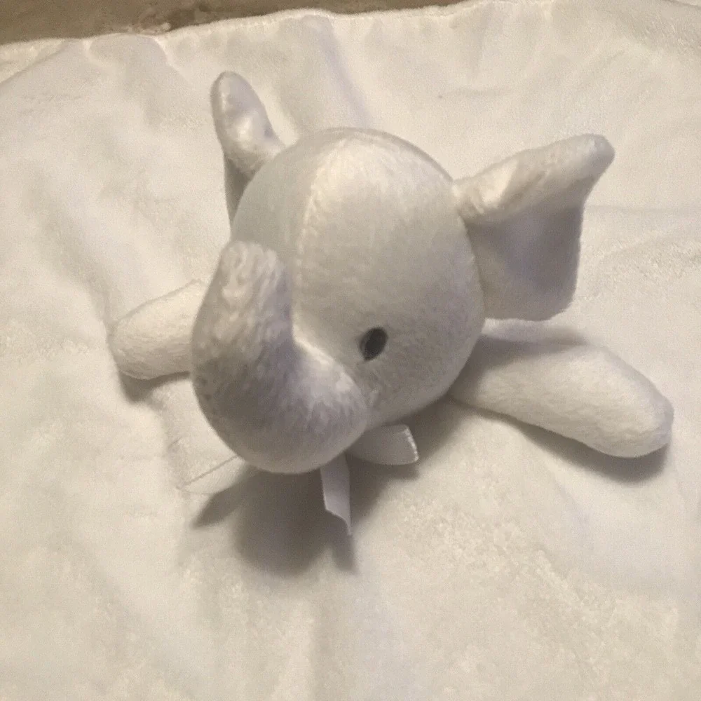 Nuby White Elephant Lovey Security blanket